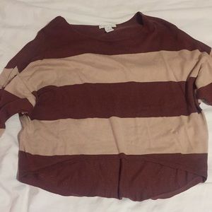"Design history" striped crop sweater